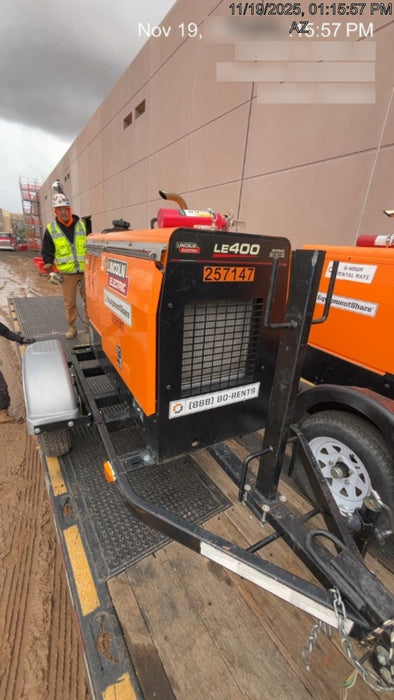 2022 Lincoln Electric LE400 Kubota V1505, Trlr, Cable Rack, Light Kit, ES Decals, T3