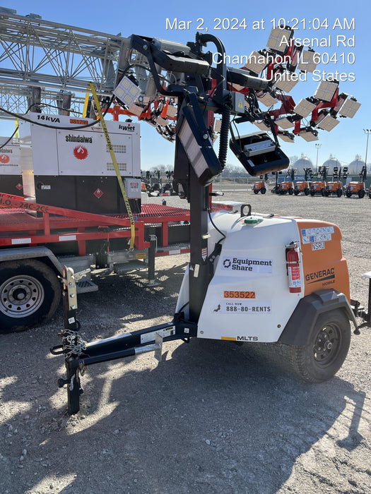 2023 Generac MLT2 Diesel, Flex Switch 120V Input, Powerzone Controller, (4) 320W LED Lights, 4kW Generator, 39.9 Gal Fuel Tank, 2" Ball, T3