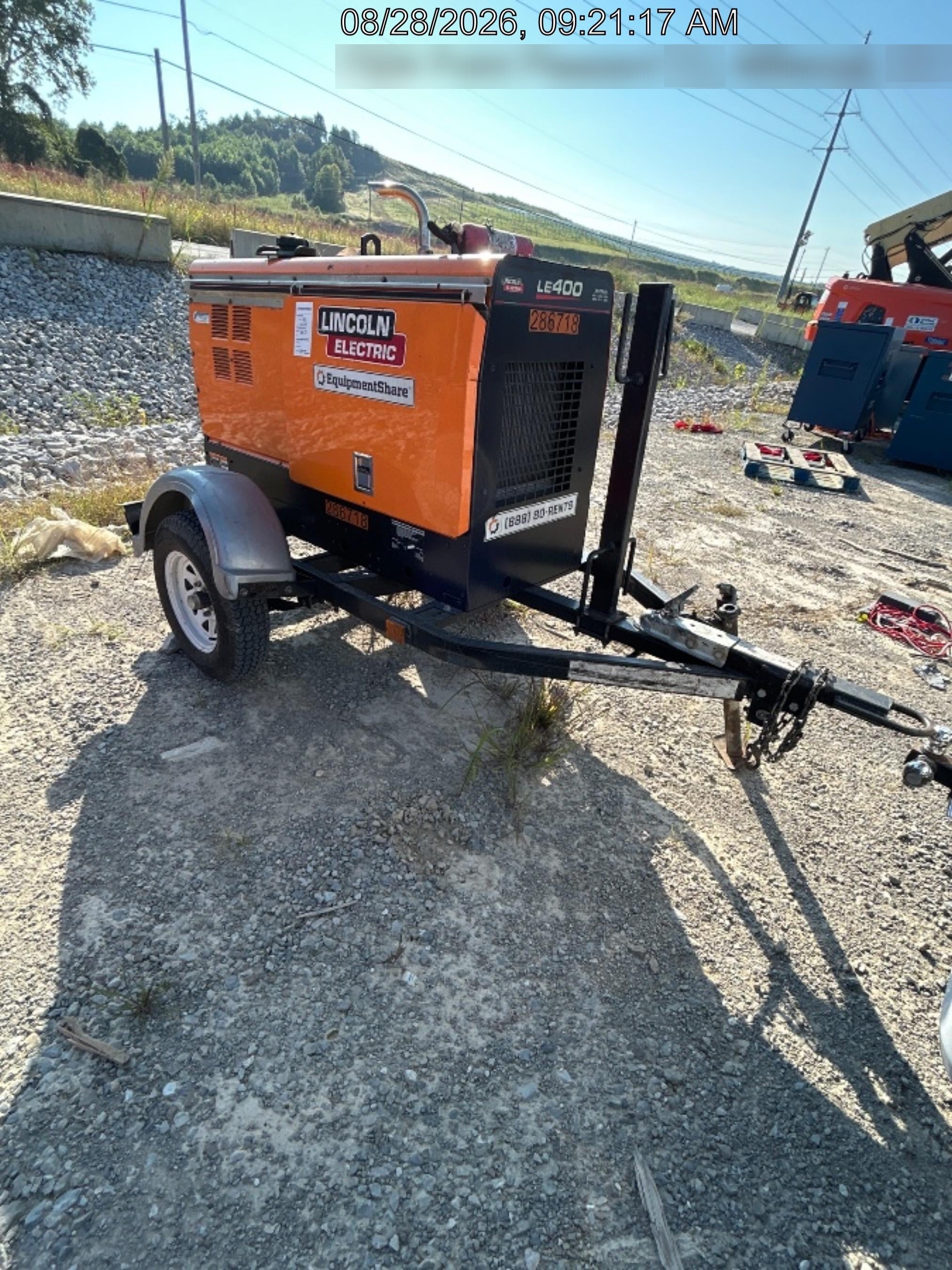 2022 Lincoln Electric LE400 Kubota V1505, Trlr, Cable Rack, Light Kit, ES Decals, T3