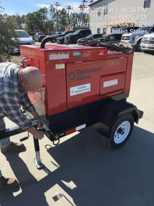 2024 Shindaiwa DGW400DML Kubota D902 Engine, 23 HP, Dual Op Welder, Wire, Arc, Droop Stick, Tig, and CC Stick Functionality, Simulphase, 3 Phase and 1 Phase Gen Output, Single Axle NB Trlr, Slr Trckl Chrg 12V 12W, Fire Ext, T3