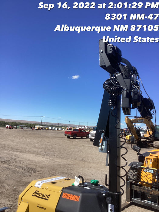 2022 Allmand NLV3GR (4) LED Light Fixture 350W, 23' Vertical Mast, 3kW Prime, Towable, ES Decals, T3