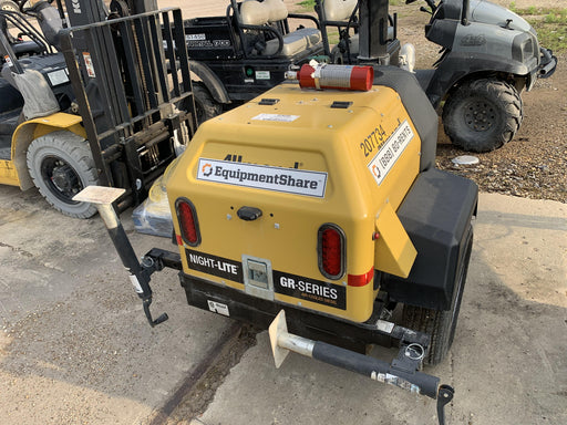 2022 Allmand NLV3GR (4) LED Light Fixture 350W, 23' Vertical Mast, 3kW Prime, Towable, Deep Sea L401, Leveling Jacks, Yanmar T4F 5.8hp