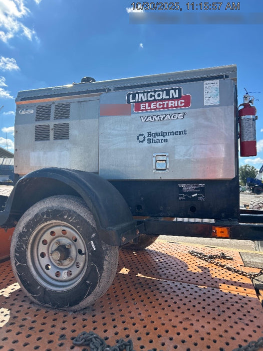 2019 Lincoln Electric Vantage 322 Welder Ready-Pak 3, Two wheel trailer, Fender and Light kit, Cable Rack