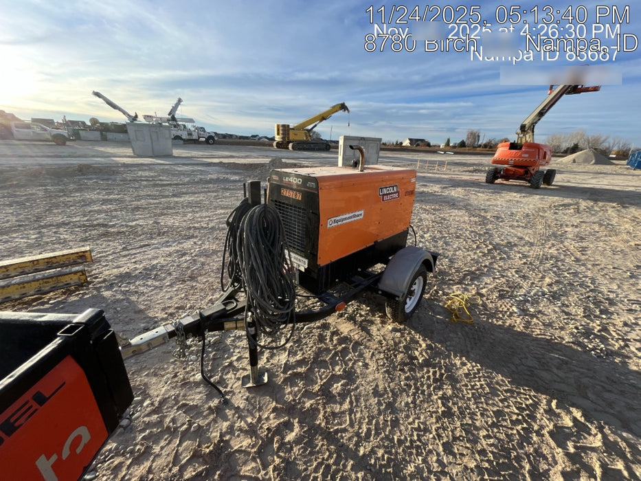 2022 Lincoln Electric LE400 Kubota V1505, Trlr, Cable Rack, Light Kit, ES Decals, T3