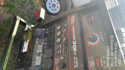 2019 Lincoln Electric Vantage 322 Welder Ready-Pak 3, Two wheel trailer, Fender and Light kit, Cable Rack