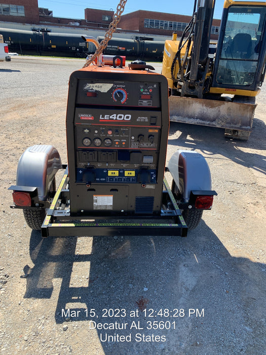 2022 Lincoln Electric LE400 Kubota V1505, Trlr, Cable Rack, Light Kit, ES Decals, T3