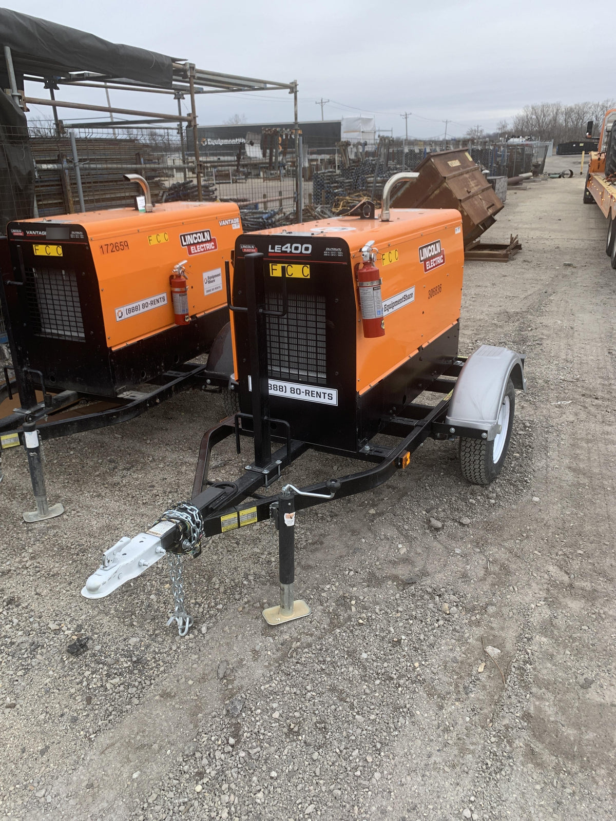 2023 Lincoln Electric LE400 Kubota V1505, Trlr, Cable Rack, Light Kit, ES Decals, T3