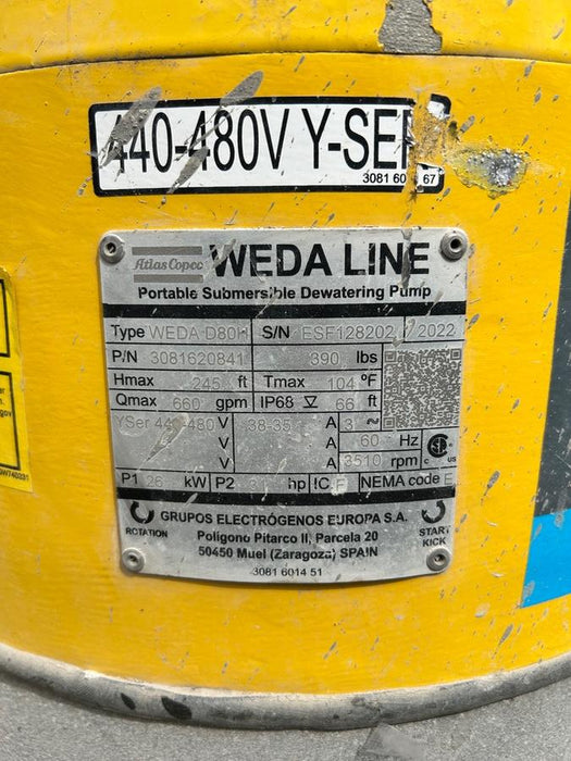 2022 ATLAS COPCO D80 H