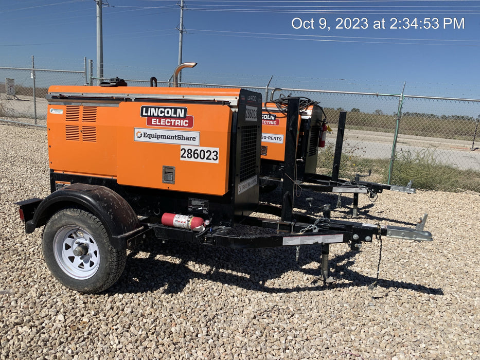 2022 Lincoln Electric LE400 Kubota V1505, Trlr, Cable Rack, Light Kit, ES Decals, T3