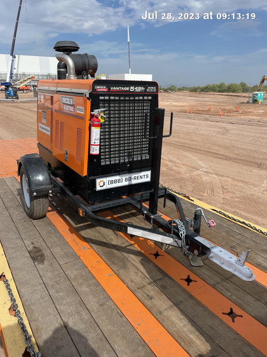 2021 Lincoln Electric Vantage 549X Ready Pak 3, ORANGE (includes trailer, cable rack, fender light kit)