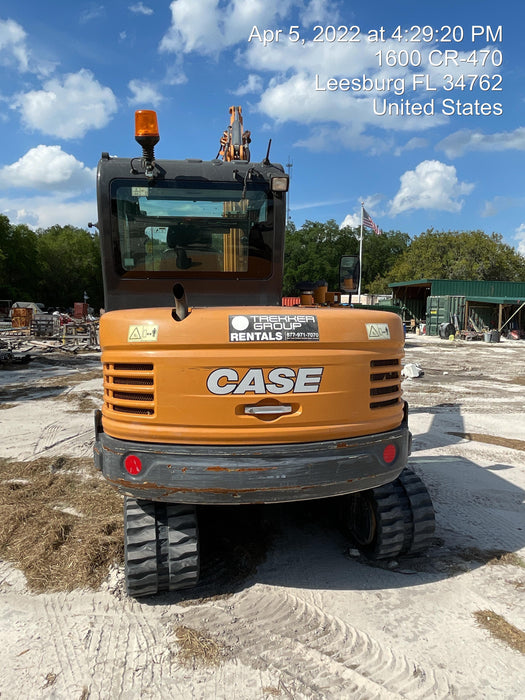 2018 Case CX57C CLOSED CAB A/C, LONG ARM, RUBBER TRACKS, AUX HYD