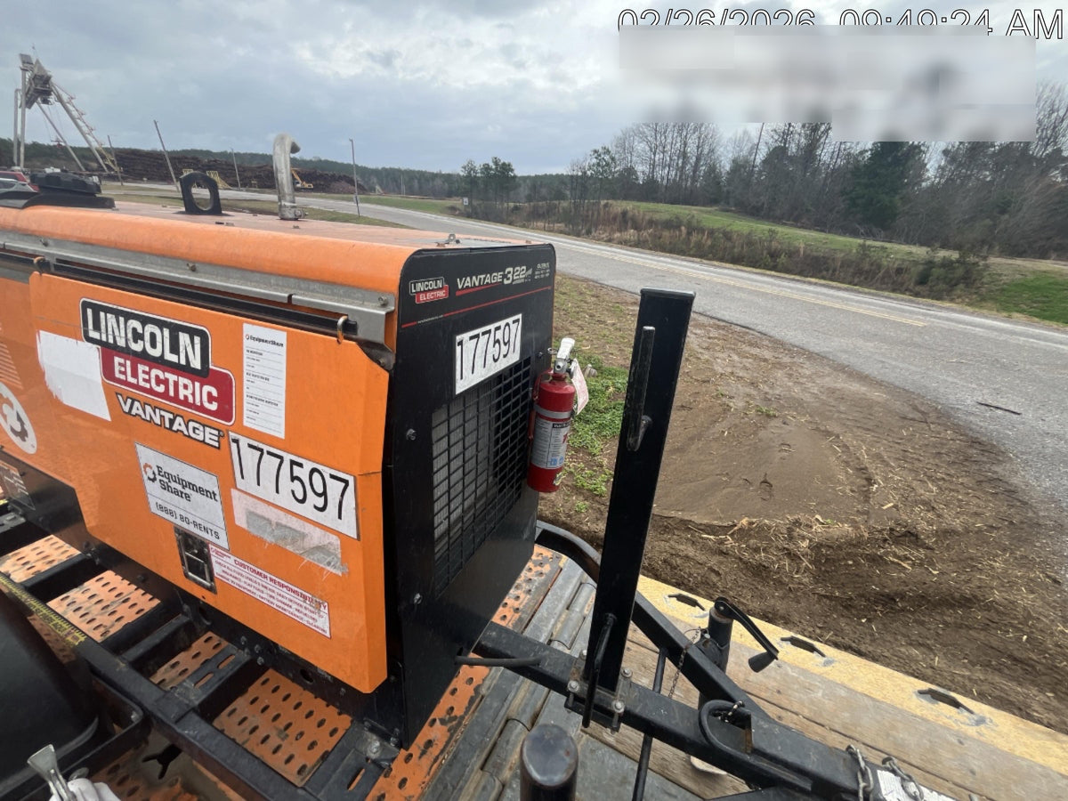 2021 Lincoln Electric Vantage 322 Vantage 322 Ready Pak 3 w/ Decals, ORANGE (includes trailer, cable rack, fender light kit) NO Telematics