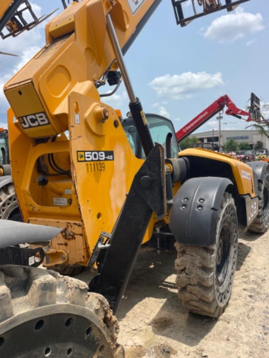 2020 JCB 509-42 Cab/Heat/Air, Solid Tires, Work Lights, Beacon, Aux Hydraulics, Back up Alarm, Lifting Eye, ES Decals