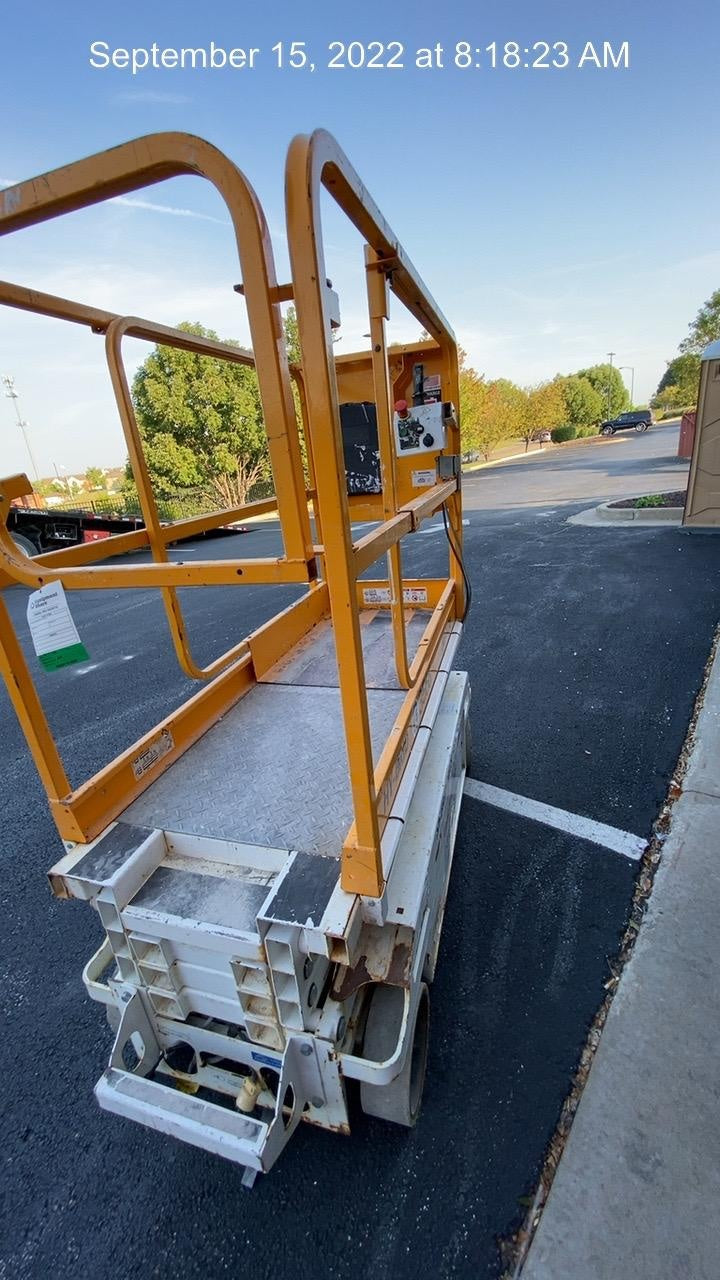 Custom Equipment HB-1430 Hy-Brid Scissor Lift
Platform capacity up to 670 lbs
Working height up to 20 ft
Weighs under 1,700 lbs
Non-marking wheels
