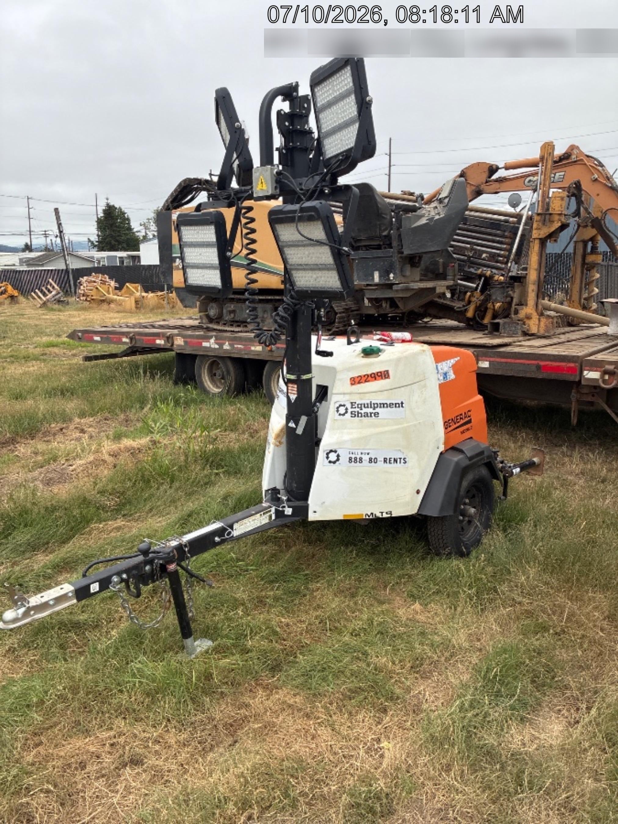2023 Generac MLT2 Diesel, Flex Switch 120V Input, Powerzone Controller, (4) 320W LED Lights, 4kW Generator, 39.9 Gal Fuel Tank, 2" Ball, T3
