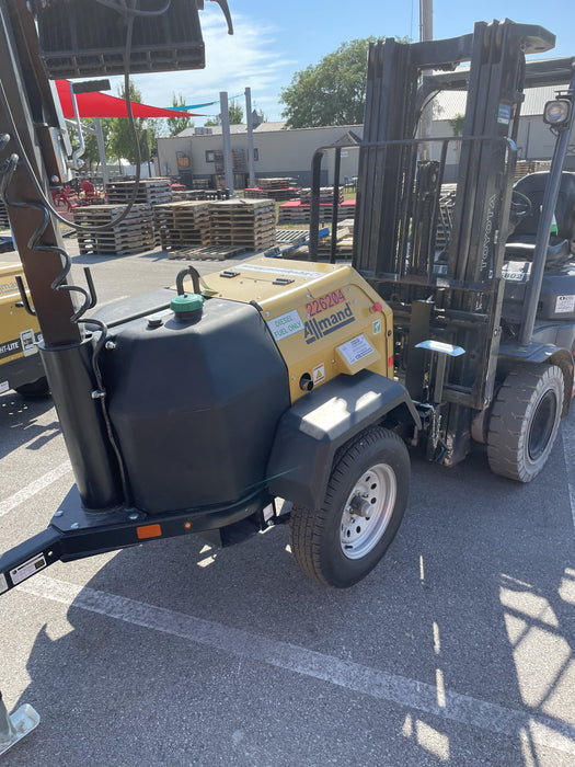 2022 Allmand NLV3GR (4) LED Light Fixture 350W, 23' Vertical Mast, 3kW Prime, Towable, Deep Sea L401, Leveling Jacks, Yanmar T4F 5.8hp