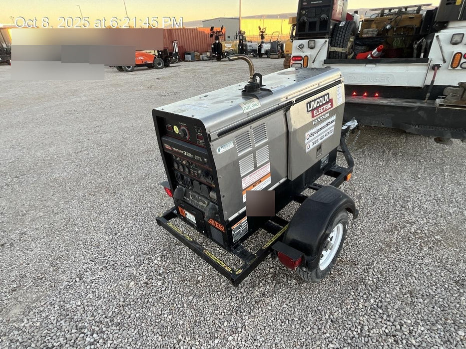 2019 Lincoln Electric Vantage 322 Welder Ready-Pak 3, Two wheel trailer, Fender and Light kit, Cable Rack