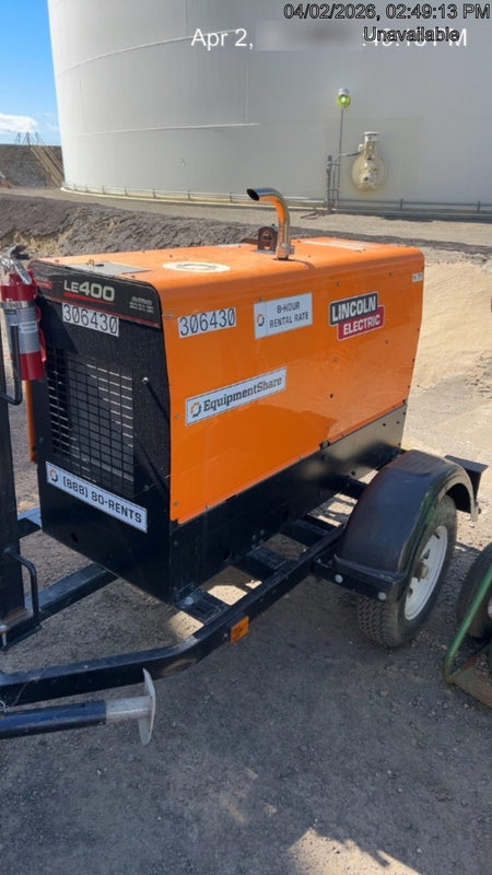 2023 Lincoln Electric LE400 Kubota V1505, Trlr, Cable Rack, Light Kit, ES Decals, T3