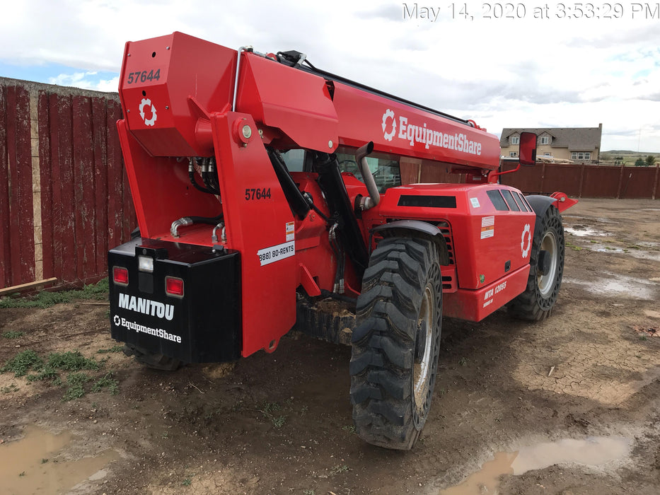 2020 Manitou MTA12055SER3 Cab/Heat/Air, Solid Tires, Amber Strobe, Lift Hook w/66" Carriage, 60" Forks
