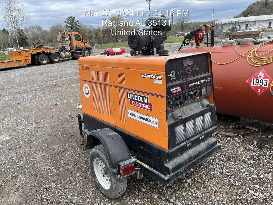2022 Lincoln Electric Vantage 549X Crosslink Technology, Trailer Mounted, ES Decals, T3