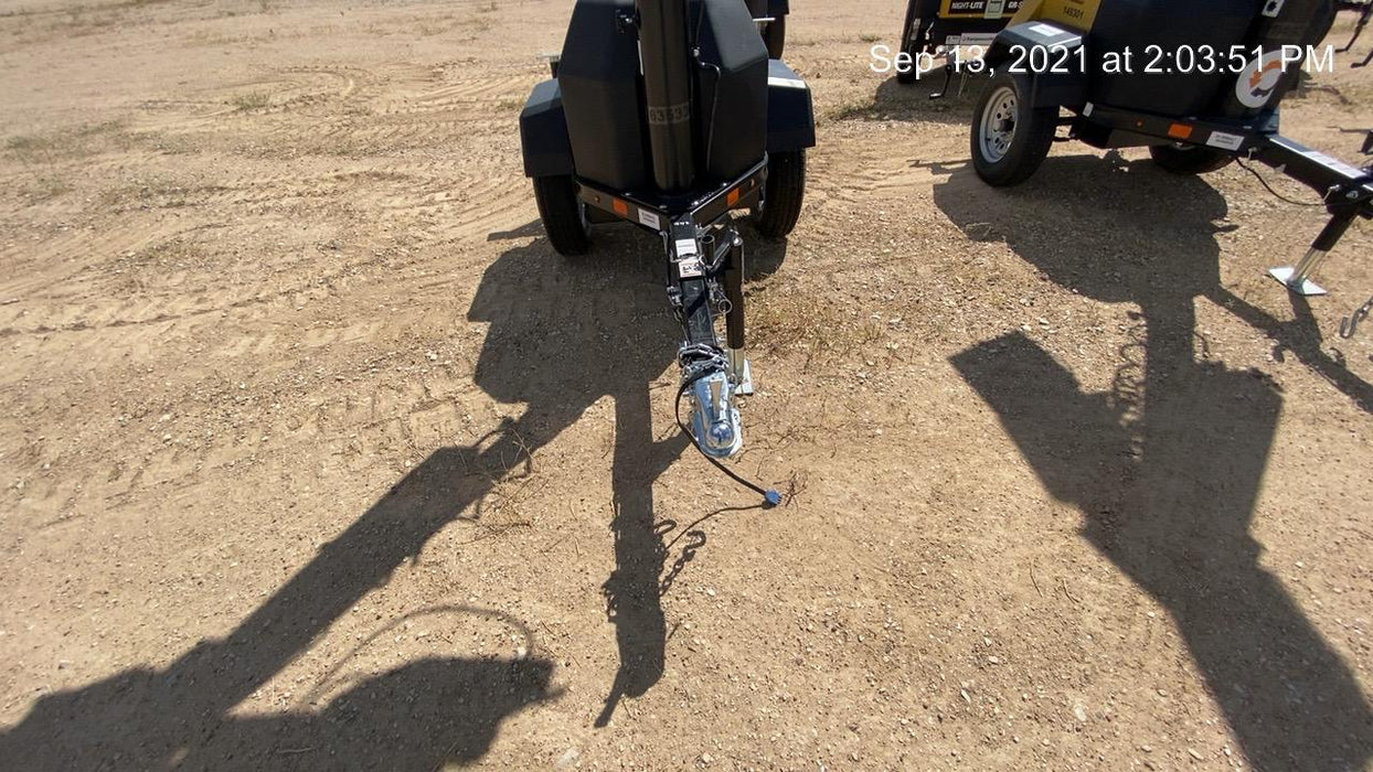 2021 Allmand NLV3GR (4) LED Light Fixture 350W, 23' Vertical Mast, 3kW Prime, Towable, Deep Sea L401, Leveling Jacks, Yanmar T4F 5.8hp