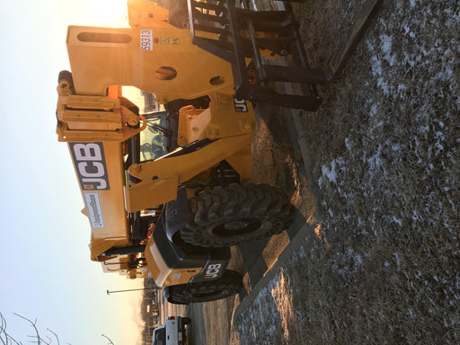 2020 JCB 510-56 Cab/Heat/Air, 74 HP, Solid Tires, STD Worklight, Beacon, Aux Hydraulics, Lifting Eye, Back up Alarm w/66" Carriage/60" Forks