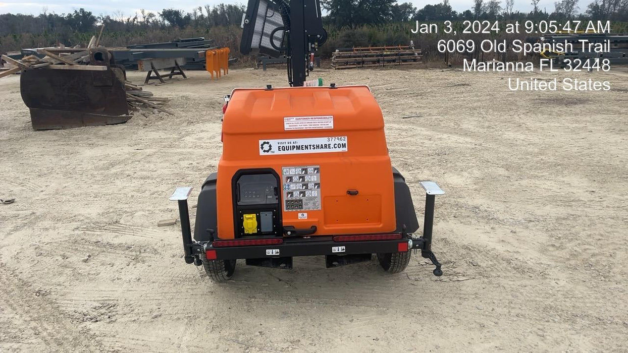 2023 Generac MLT2 Diesel, Flex Switch 120V Input, Powerzone Controller, 
(4) 320W LED Lights, 4kW Generator, 39.9 Gal Fuel Tank, 2" Ball, T3