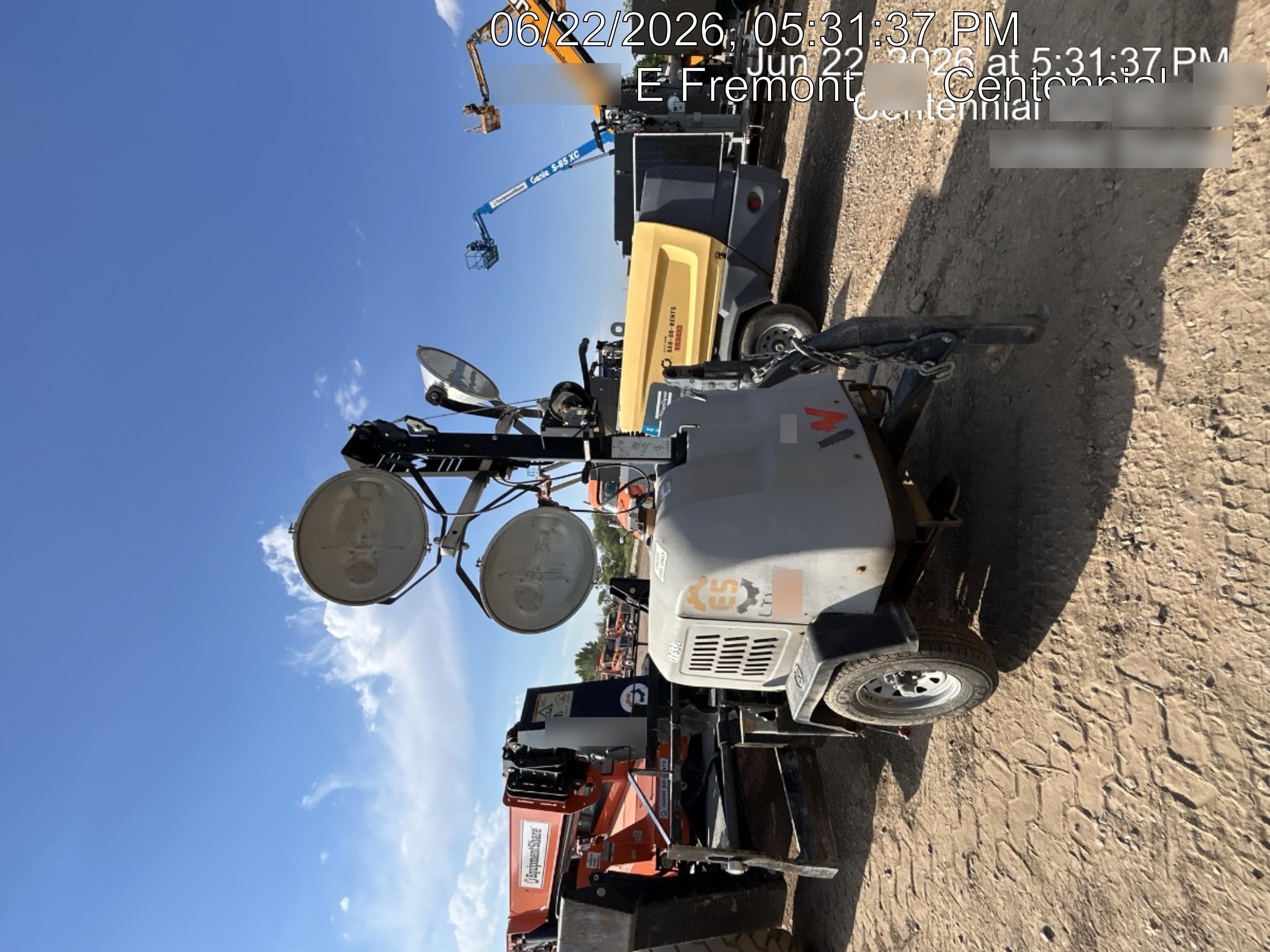 Wacker Neuson LTV6K-MH Wacker Neuson LTV6K Mobile Light Tower w/Fuel Level Sensor Installed