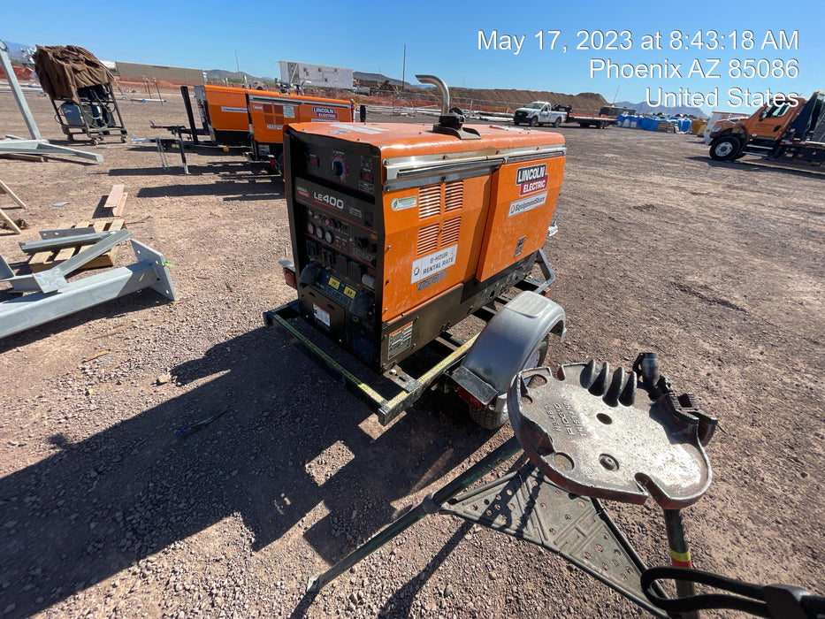 2022 Lincoln Electric LE400 Kubota V1505, Trlr, Cable Rack, Light Kit, ES Decals, T3