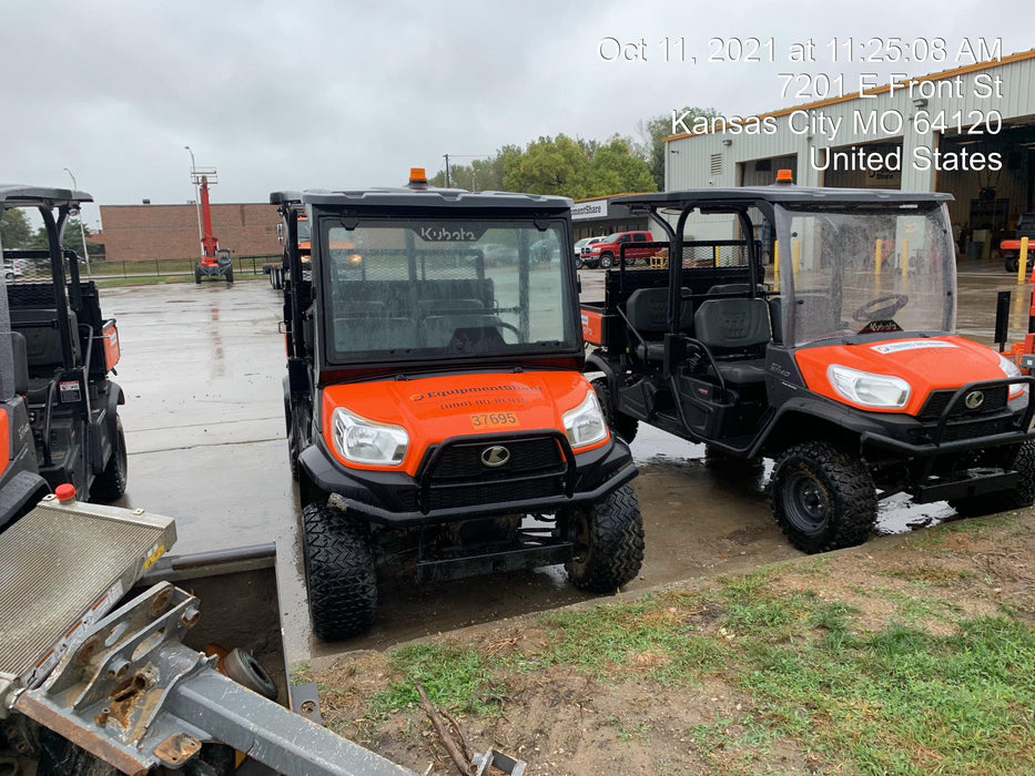 2022 Kubota RTV-X1140W-H Plastic Canopy, Windshield Acrylic Clear, LED Strobe Light, Wire Harness Kit, Back up Alarm