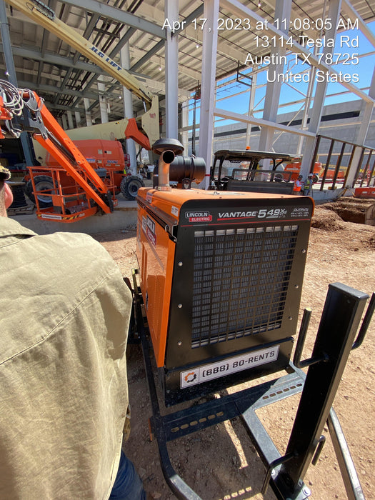 2021 Lincoln Electric Vantage 549X Ready Pak 3, ORANGE (includes trailer, cable rack, fender light kit)