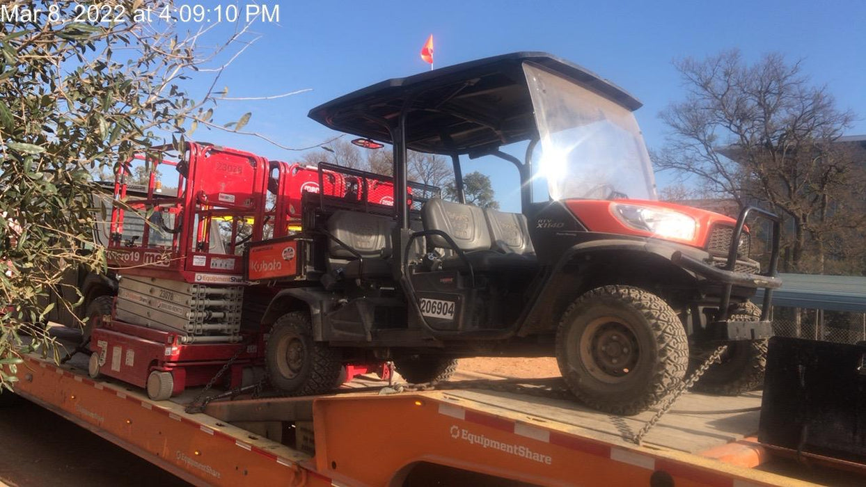 2022 Kubota RTV-X1140W-H Plastic Canopy, Windshield Acrylic Clear, LED Strobe Light, Wire Harness Kit, Back up Alarm