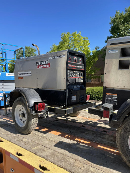 2019 Lincoln Electric Vantage 322 Welder Ready-Pak 3, Two wheel trailer, Fender and Light kit, Cable Rack