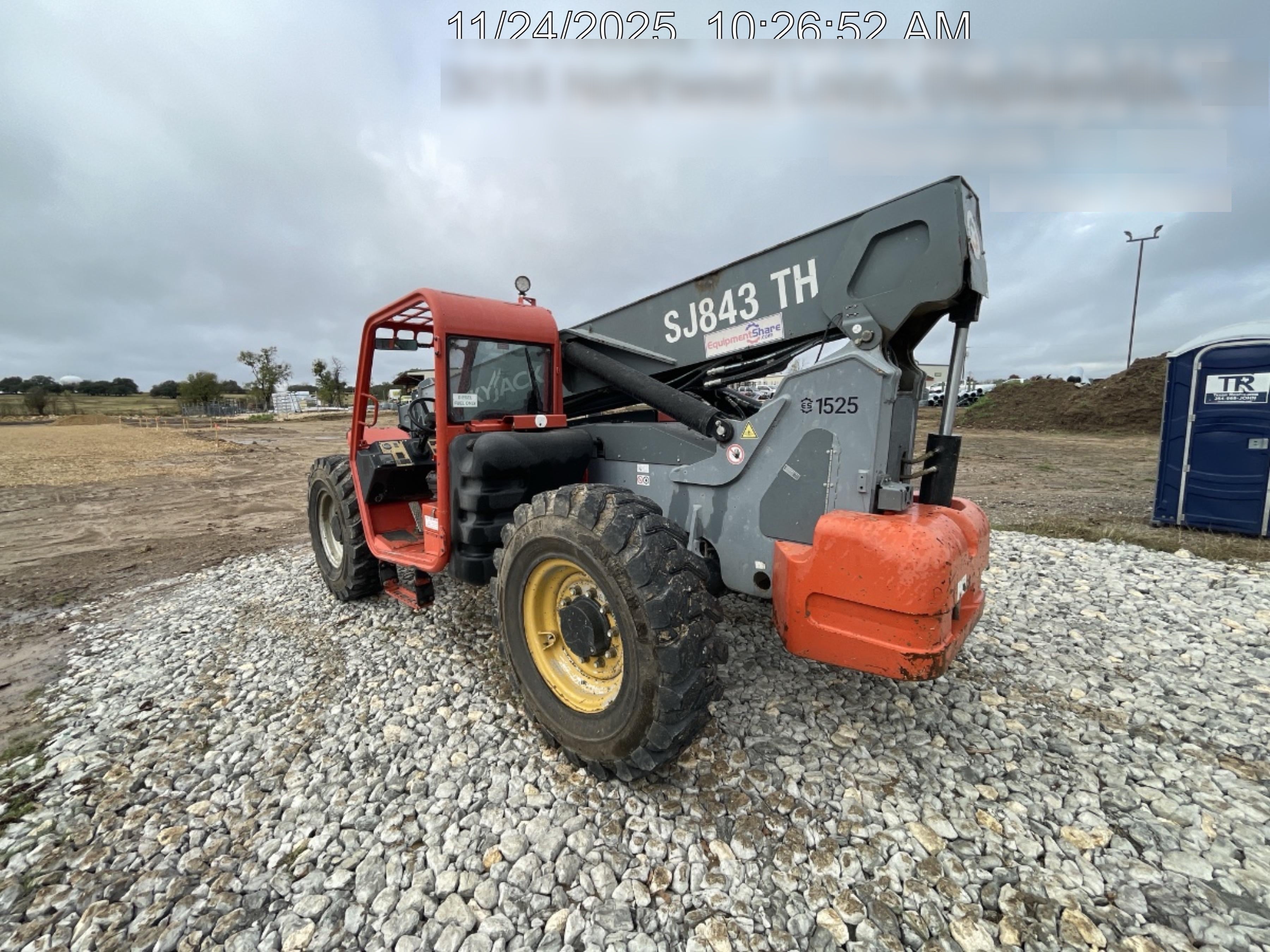 2016 Skyjack SJ843 TH 8,000 lb Telehandler