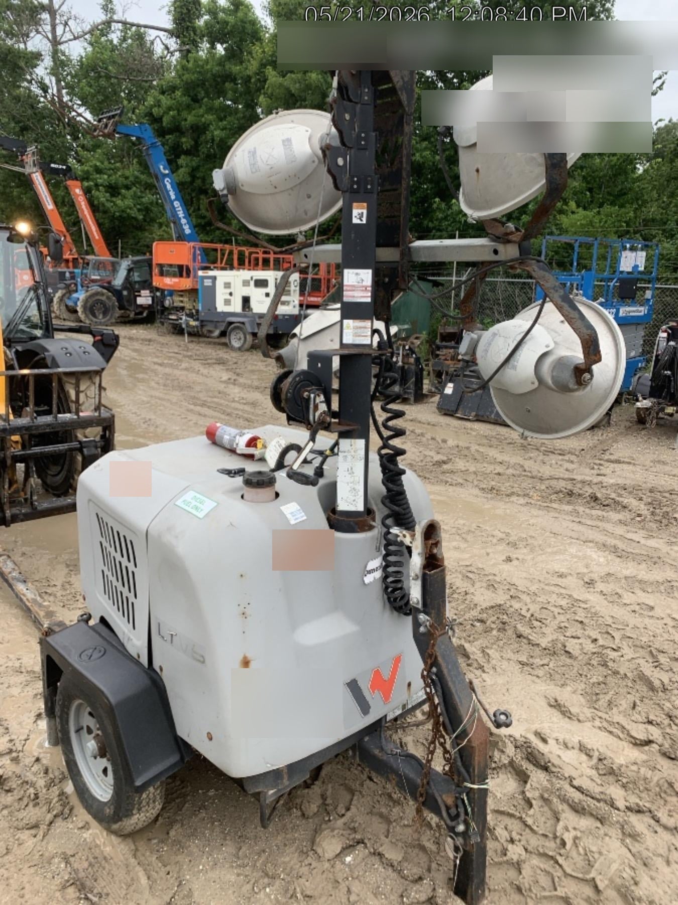 2019 Wacker Neuson LTV6L-MH Wacker Neuson LTV6L Mobile Light Tower w/Fuel Level Sensor Installed