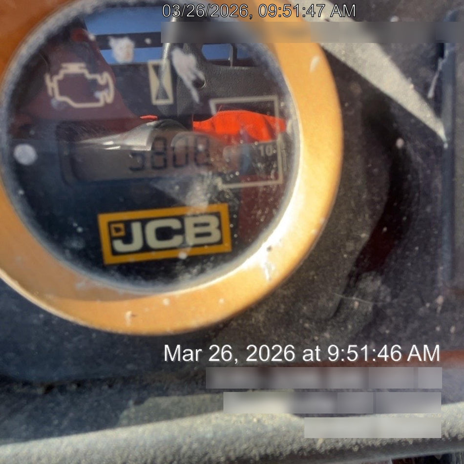 2019 JCB 509-42 74 HP w/Open ROPS, Beacon, Aux Hydraulics, LED Work lights, Solid Tires 66" Carriage/60" Forks