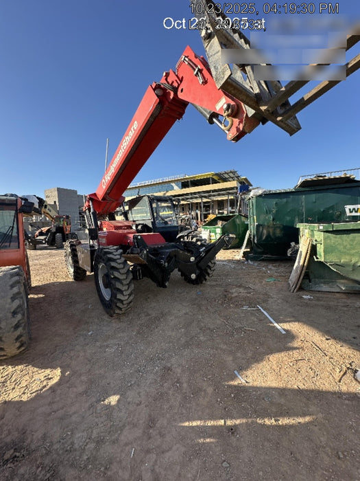 2020 Manitou MTA10055 Cab/Heat/Air, LED Work Lights, Solid Tires, Lift Hook, Beacon, Auxiliary Hydraulics w/66" Carriage and 60" Forks