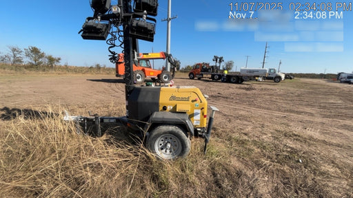 2022 Allmand NLV3GR (4) LED Light Fixture 350W, 23' Vertical Mast, 3kW Prime, Towable, ES Decals, T3