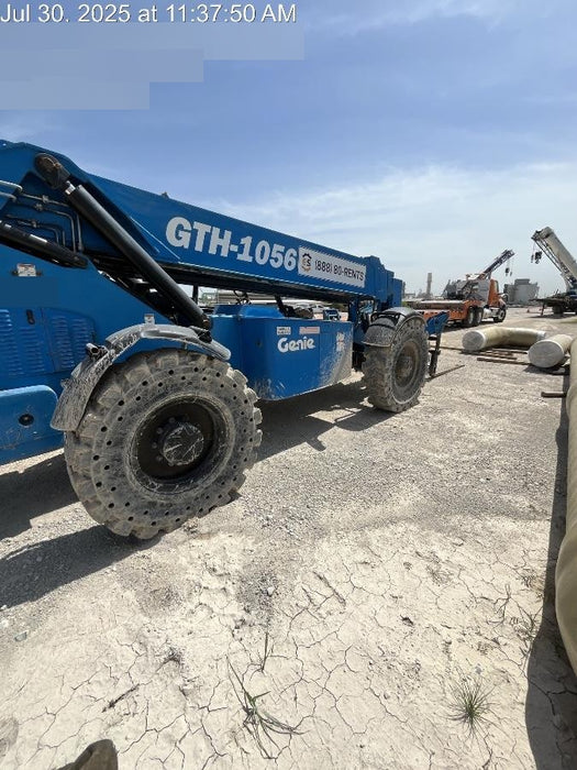 2019 Genie GTH-1056 Canopy, Solid RT Tires, LED Work Lights, Beacon 60" QA Carriage, 60" Forks