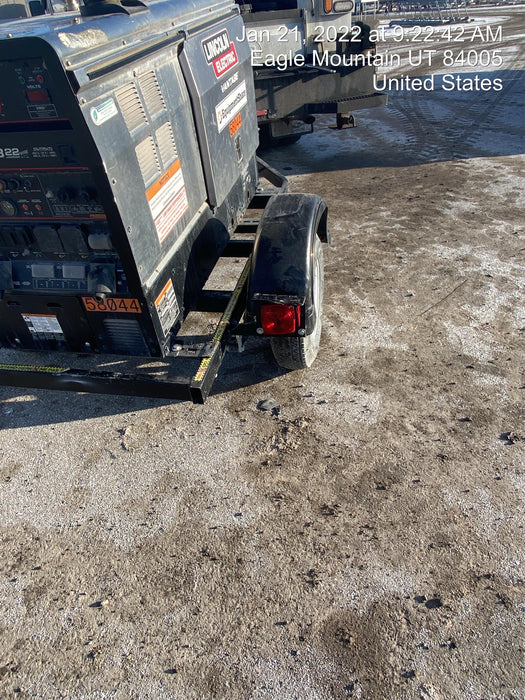 2019 Lincoln Electric Vantage 322 Welder Ready-Pak 3, Two wheel trailer, Fender and Light kit, Cable Rack