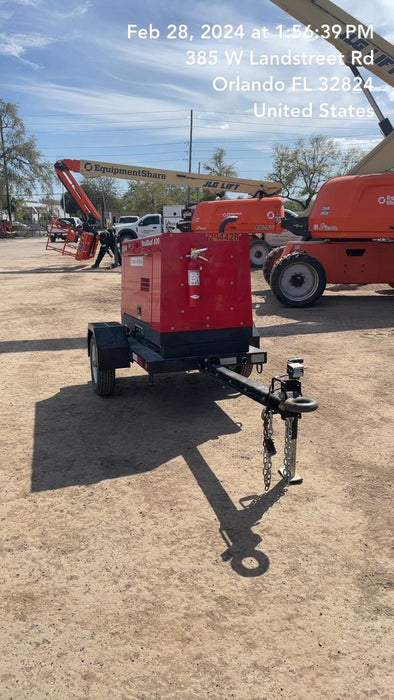 2023 Shindaiwa DGW400MDL Kubota D902 Engine, 23 HP, Dual Op Welder, Wire, Arc, Droop Stick, Tig, and CC Stick Functionality, Simulphase, 3 Phase and 1 Phase Gen Output, Single Axle NB Trlr, Slr Trckl Chrg 12V 12W, Fire Ext