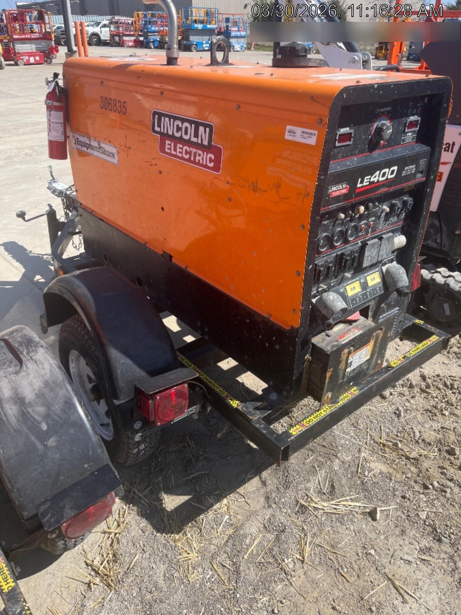 2023 Lincoln Electric LE400 Kubota V1505, Trlr, Cable Rack, Light Kit, ES Decals, T3