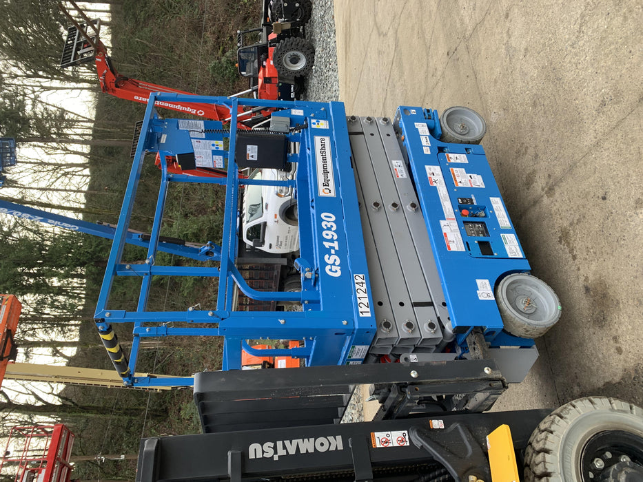 2020 Genie GS-1930 Solid Non Marking Tires, Beacon, Folding rails with half height swing gate, Telematics