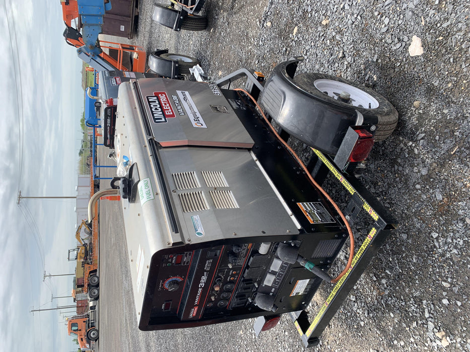 2019 Lincoln Electric Vantage 322 Welder Ready-Pak 3, Two wheel trailer, Fender and Light kit, Cable Rack