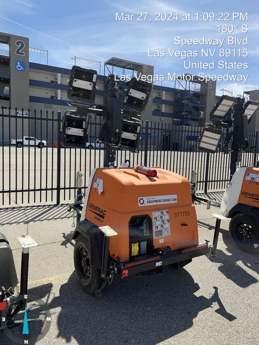 2023 Generac MLT2 Diesel, Flex Switch 120V Input, Powerzone Controller, 
(4) 320W LED Lights, 4kW Generator, 39.9 Gal Fuel Tank, 2" Ball, T3