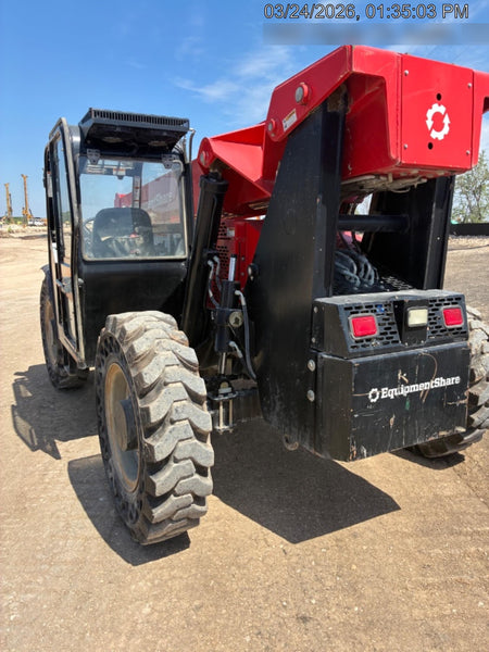 2019 Manitou MTA8044 74hp T4F, Cab/Heat/Air, Cab and Boom LED work lights, Auxiliary Hydraulics, Solid Tires, Amber strobe, Lift Hook 66" Carriage, 60" Forks
