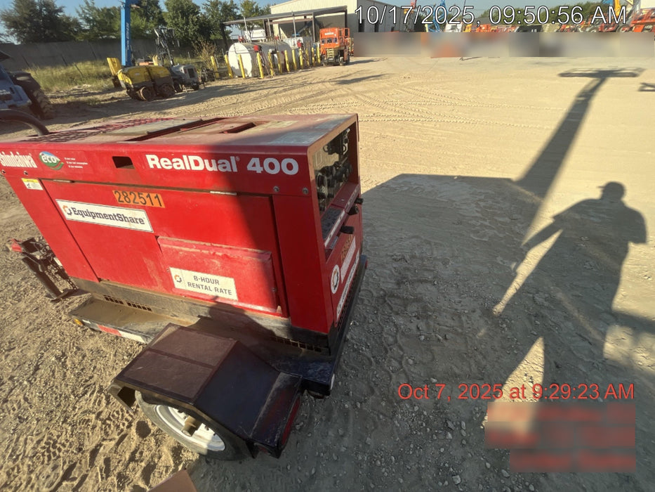 2022 Shindaiwa DGW400MDL Kubota D902 Engine, 23 HP, Dual Op Welder, Wire, Arc, Droop Stick, Tig, and CC Stick Functionality, Simulphase, 3 Phase and 1 Phase Gen Output, Single Axle NB Trlr, Slr Trckl Chrg 12V 12W, Fire Ext