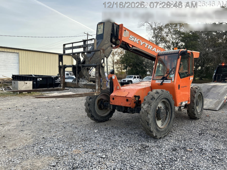 2019 Skytrak 6036 Cab/Heat/Air, Solid Tires, LED Work Lights, Beacon w/50" Carriage, 48" Pallet Forks