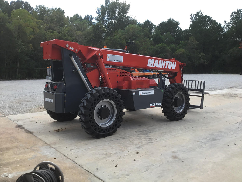 2018 Manitou MTA8044 MTA 8044 - 74 HP T4, Canopy, Worklights/Strobe, Beacon, 66" Carriage, 48" Forks, Solid Tires, Lift Hook, Aux Hydraulics
