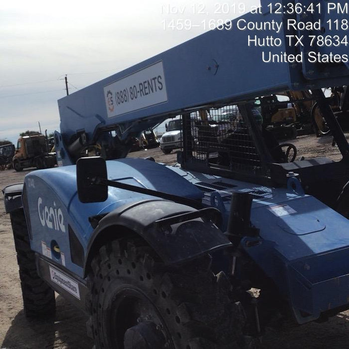 2019 Genie GTH-844 Canopy, Solid RT Tires, LED Work Lights, Beacon 60" QA Carriage, 48" Forks